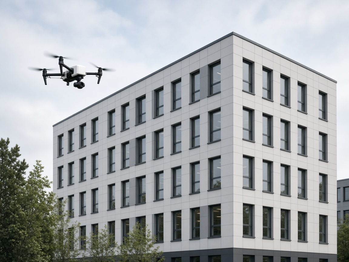 Technische Fassadeninspektion mit Drohne